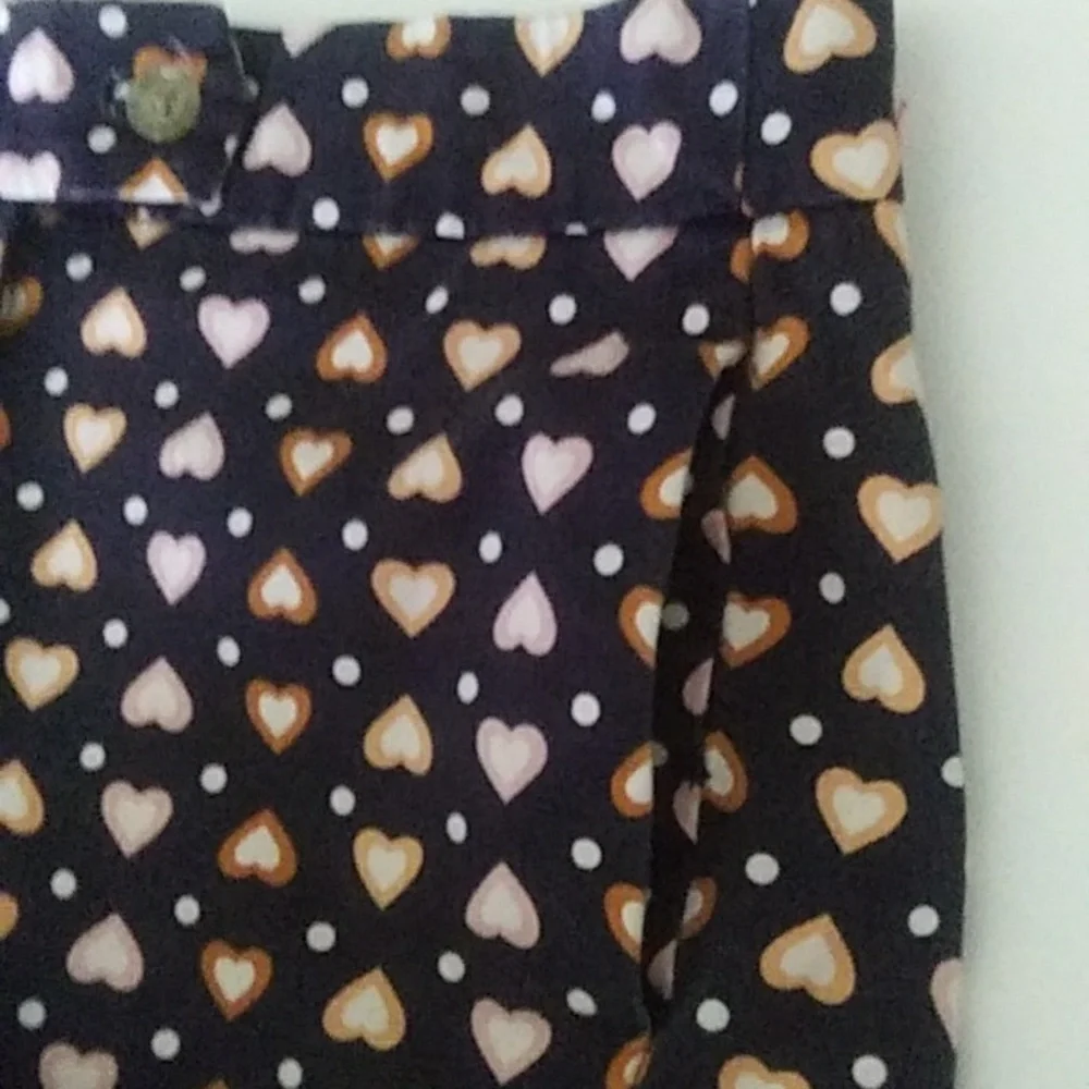 J. Crew Womens Multicolor Short Shorts SZ 00 Hearts Pattern 3" Ins - Picture 3 of 6